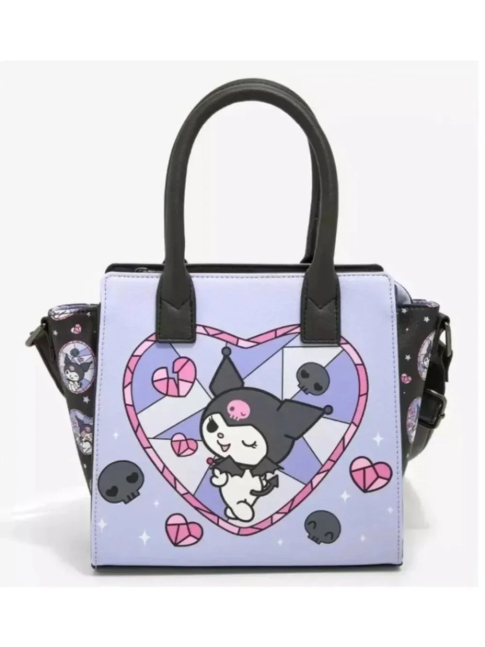 Kuromi Loungefly Heart Stained Glass Satchel Crossbody Bag